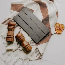 Black Rectangular Wood Tray