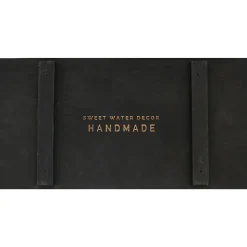 Black Rectangular Wood Tray