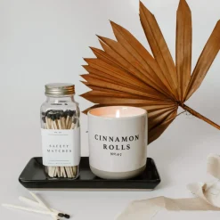 Black Stoneware Tray | Soap Dispenser Tray | Sweet Water Decor