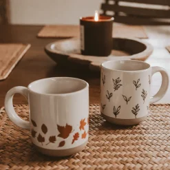 Brown Leaves 14 oz Mug