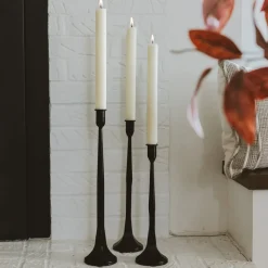 Cast Iron Taper Candle Holders