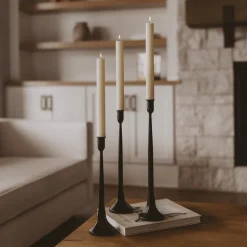 Cast Iron Taper Candle Holders