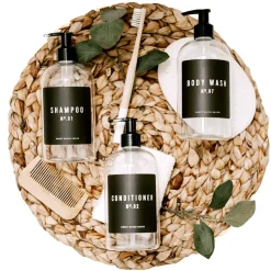 Clear Plastic Bath and Shower Set of 3 - 16 oz