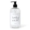 Clear Plastic Body Wash - 16 oz