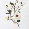 Cream Magnolia Fake Flower Branch