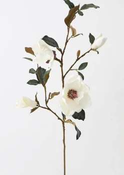 Cream Magnolia Fake Flower Branch