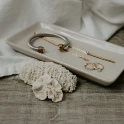 CREAM STONEWARE TRAY