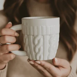 Cream Sweater 18 oz Mug