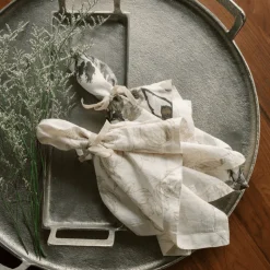 Eggplant and Grey Roses Napkins - Sweet Water Decor