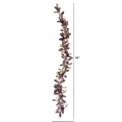 Fall Laurel Leaf with Berries Artificial Garland - Set of 2