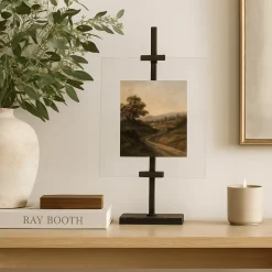 Floating 8x10 Picture Frame with Metal Stand