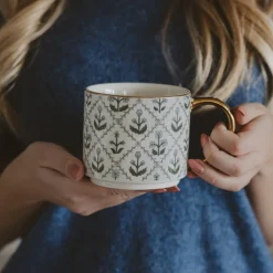 Floral Quilt 14 oz Mug