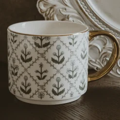 Floral Quilt 14 oz Mug