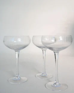 Fluted Coupe Glass - Sweet Water Decor