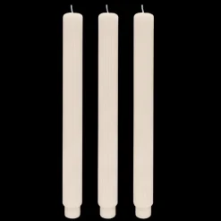 Fluted Taper Candles - Set of 3