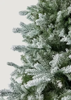 Frosted Pine Christmas Tree with Pre-Lit LED White Lights
