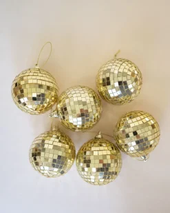 Gold Disco Ball Ornaments - Sweet Water Decor