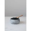 Granite Bowl with Carved Wood Spoon