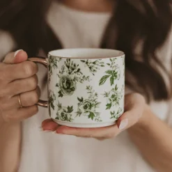 Green Delft 14 oz Mug