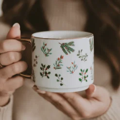 Holiday Greenery 14 oz Mug
