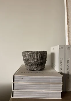 Large Carved Stone Bowl - Sweet Water Decor