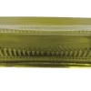 Olive Green Glass Soap Dish – Rectangular with Patterned Rim
