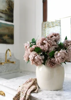 Peony Flower in Taupe Mauve