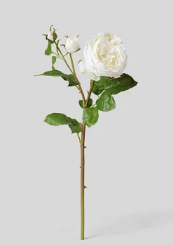 Real Touch English Rose with Bud