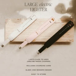 Slate White Large Electric Lighter