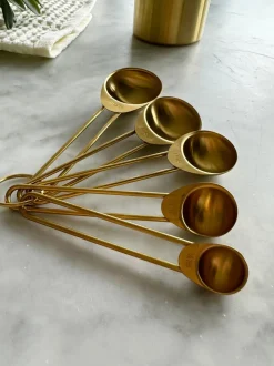 Solid Gold Measuring Cups & Spoons, Set of 9