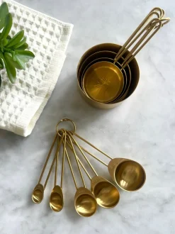 Solid Gold Measuring Cups & Spoons, Set of 9