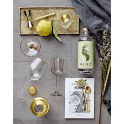 Stainless Steel Cocktail Shaker with Brass Finish