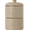 Stoneware Stackable Salt and Pepper Pots