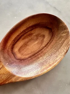 Teak Wooden Salad Spoons, Set of 3