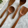 Teak Wooden Utensils, Set of 4