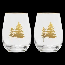 Trees stemless Wine Glass - Set of 2