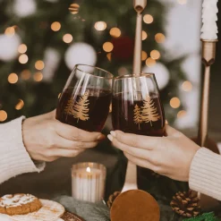 Trees stemless Wine Glass - Set of 2