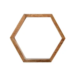 Wooden Hexagon Floating Honeycomb Shelves - Set of 5